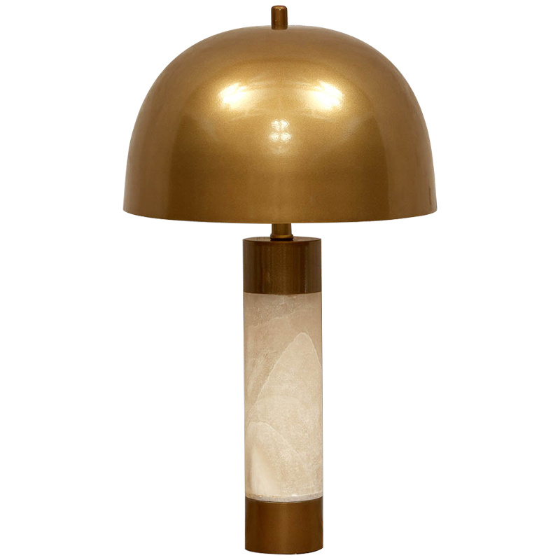 Настольная лампа с металлическим абажуром Gabriela Brass Table Lamp Латунь Бежевый Настольная лампа с металлическим абажуром Gabriela Brass Table Lamp Латунь Бежевый в Твери | Loft Concept