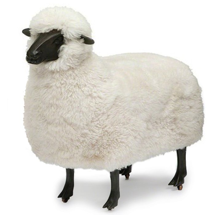 Пуф FRANCOIS-XAVIER LALANNE Moutons de laine Черный Бежевый Графит Пуф FRANCOIS-XAVIER LALANNE Moutons de laine Черный Бежевый Графит в Твери | Loft Concept