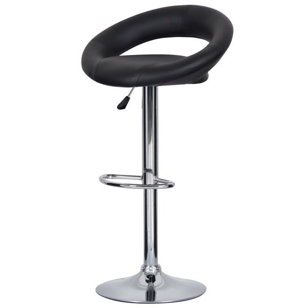 Барный стул Ring black Хром Черный Барный стул Ring black Хром Черный в Твери | Loft Concept