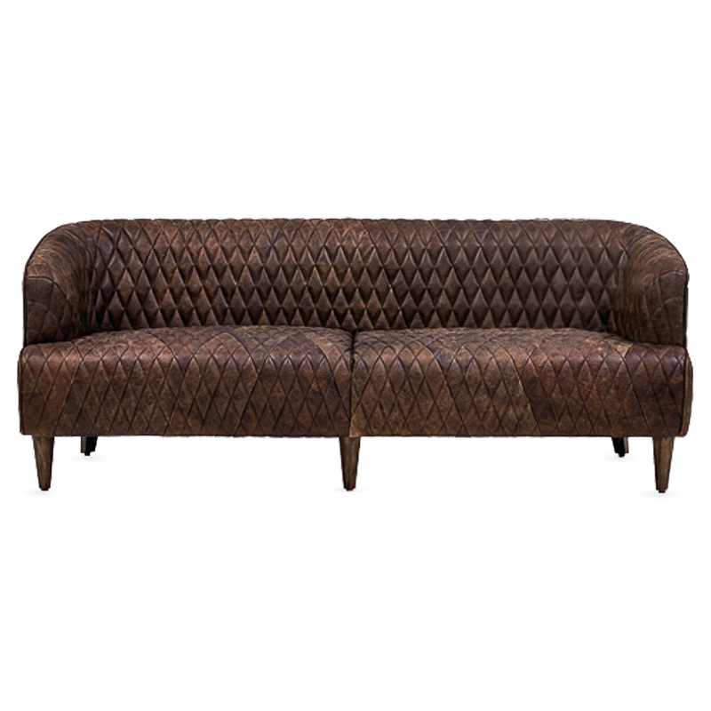 Диван Rhombuses Upholstery Triple Sofa Коричневый Диван Rhombuses Upholstery Triple Sofa Коричневый в Твери | Loft Concept