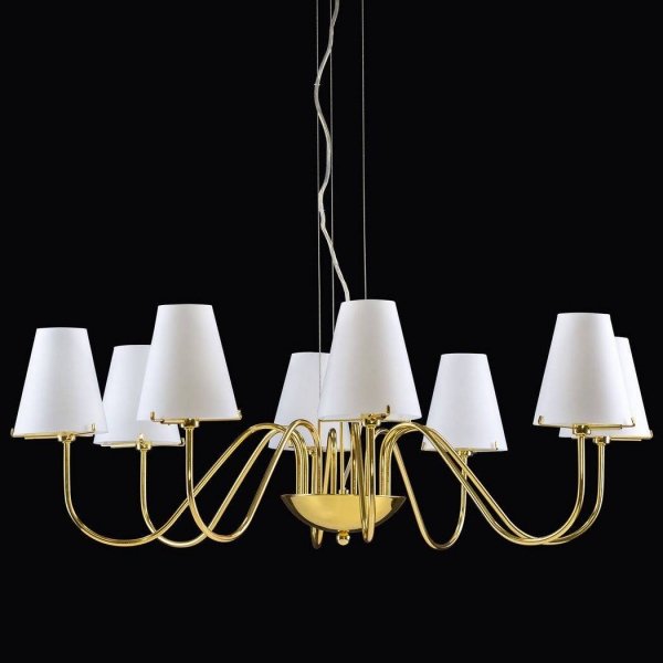 Люстра Imperial Chandelier 8 Глянцевое золото Белый Люстра Imperial Chandelier 8 Глянцевое золото Белый в Твери | Loft Concept