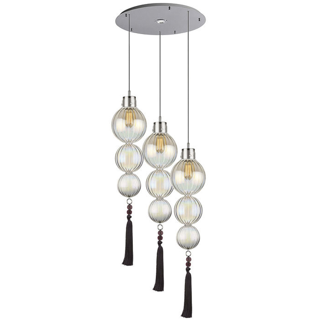 Люстра Heathfield Lighting - Medina Circle 3 Chandelier Хром Латунь Прозрачный Коричневый Голубой Люстра Heathfield Lighting - Medina Circle 3 Chandelier Хром Латунь Прозрачный Коричневый Голубой в Твери | Loft Concept