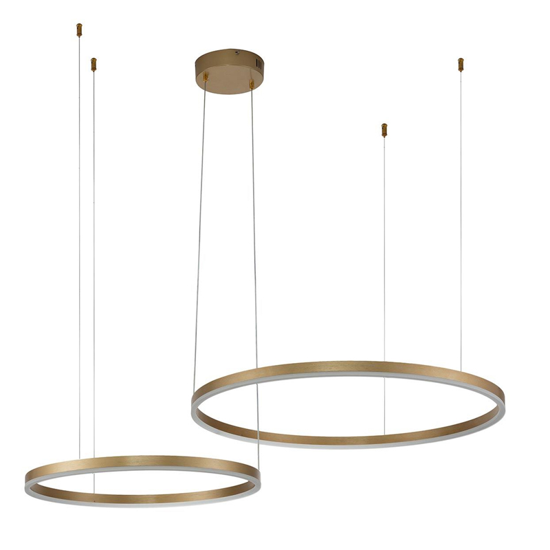 Подвесной светильник Neo Circles Double Gold Золотой Подвесной светильник Neo Circles Double Gold Золотой в Твери | Loft Concept