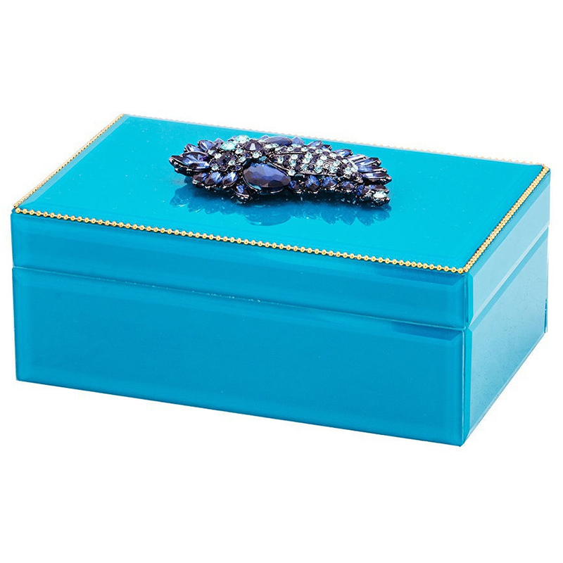 Шкатулка Talia Box turquoise Бирюзовый Синий Шкатулка Talia Box turquoise Бирюзовый Синий в Твери | Loft Concept