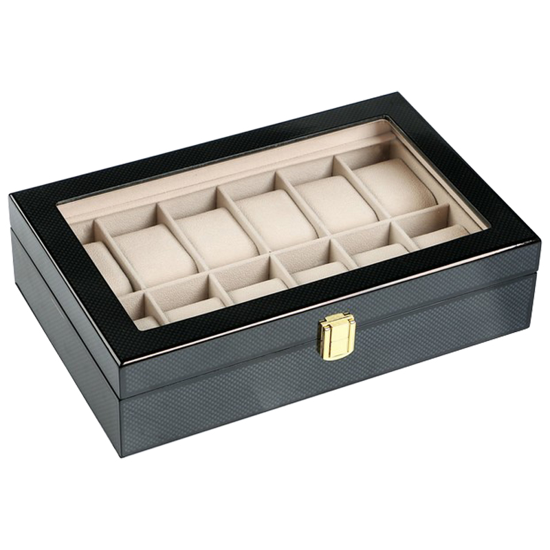 Шкатулка для часов Roland Watch Box Черный Бежевый Шкатулка для часов Roland Watch Box Черный Бежевый в Твери | Loft Concept