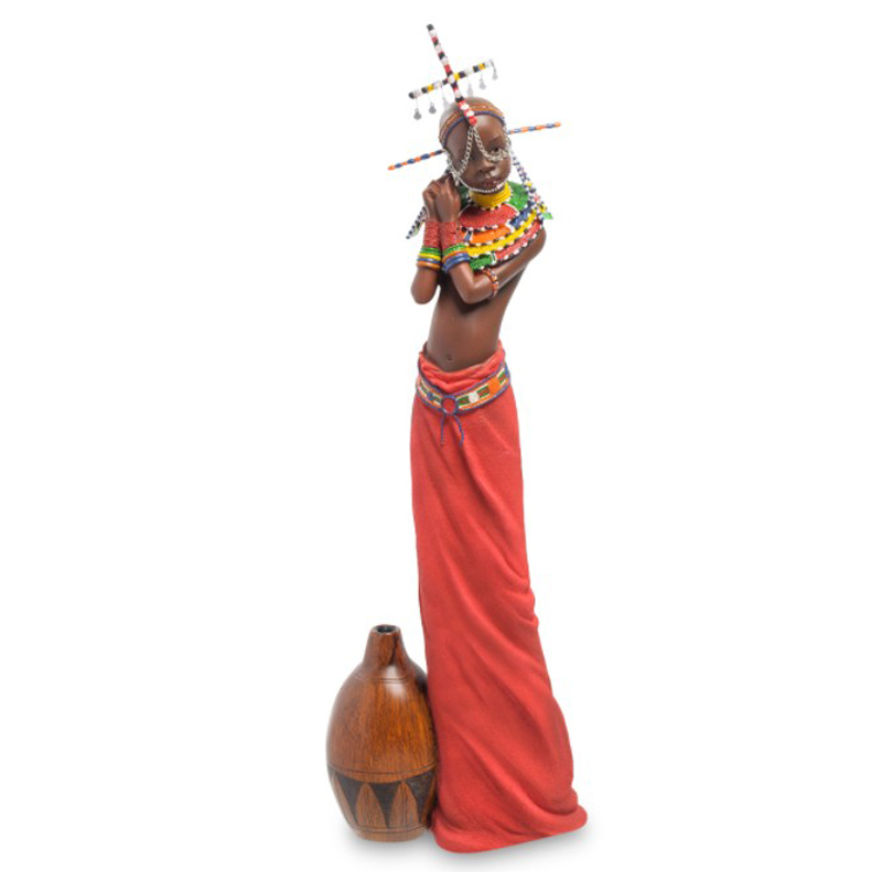 Статуэтка Tribe girl Masai Коричневый Мульти Статуэтка Tribe girl Masai Коричневый Мульти в Твери | Loft Concept