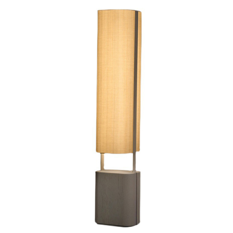 Дизайнерский торшер с деревянным основанием Keila Floor Lamp Wooden Серый Дизайнерский торшер с деревянным основанием Keila Floor Lamp Wooden Серый в Твери | Loft Concept