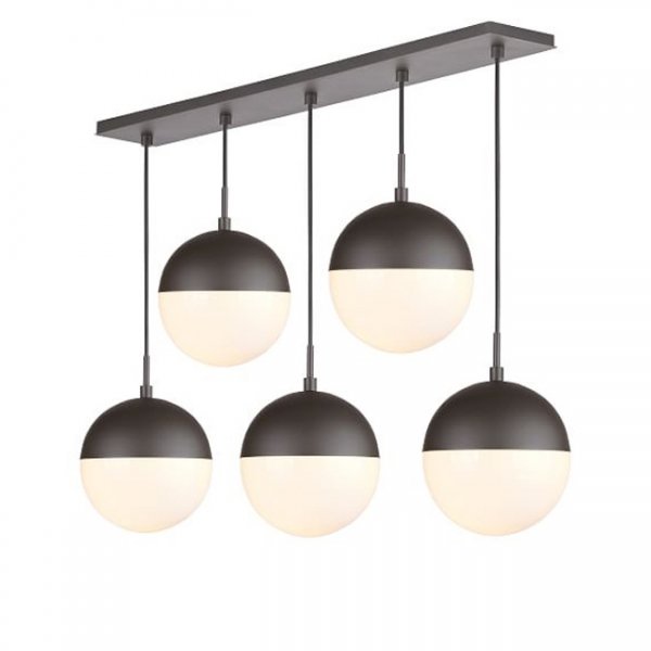 Подвесной светильник Copper Light Black Pendant 5 Черный Белый Подвесной светильник Copper Light Black Pendant 5 Черный Белый в Твери | Loft Concept