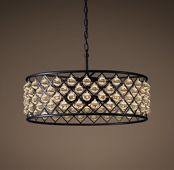 Люстра RH Spencer Hoop Chandelier 60 Черный Люстра RH Spencer Hoop Chandelier 60 Черный в Твери | Loft Concept