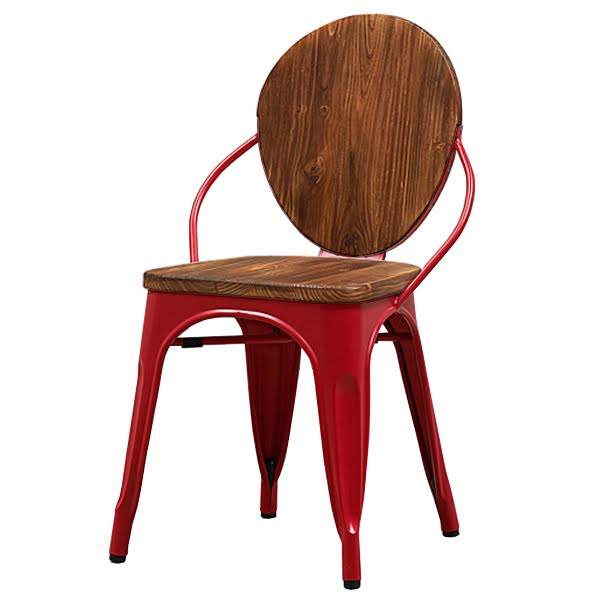 Стул Tolix chair Wooden Red Дуб темный Красный (Red) Стул Tolix chair Wooden Red Дуб темный Красный (Red) в Твери | Loft Concept