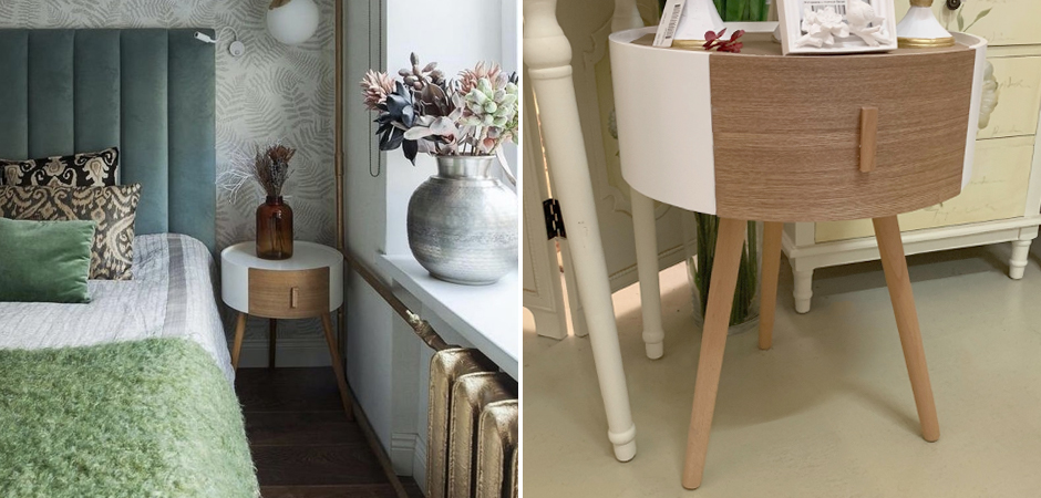 Тумбочка Stockholm White & Beige Сircle Тумбочка Stockholm White & Beige Сircle - Loft-Concept в Твери