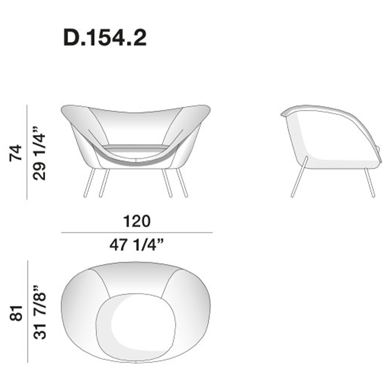Дизайнерское кресло Gio Ponti D.154.2 Armchair Дизайнерское кресло Gio Ponti D.154.2 Armchair в Твери