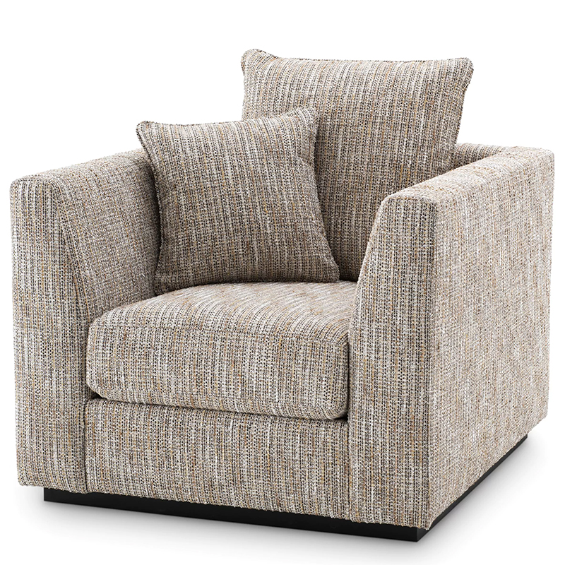 Кресло Eichholtz Chair Taylor Mademoiselle Beige Бежево-серый Черный Кресло Eichholtz Chair Taylor Mademoiselle Beige Бежево-серый Черный в Твери | Loft Concept