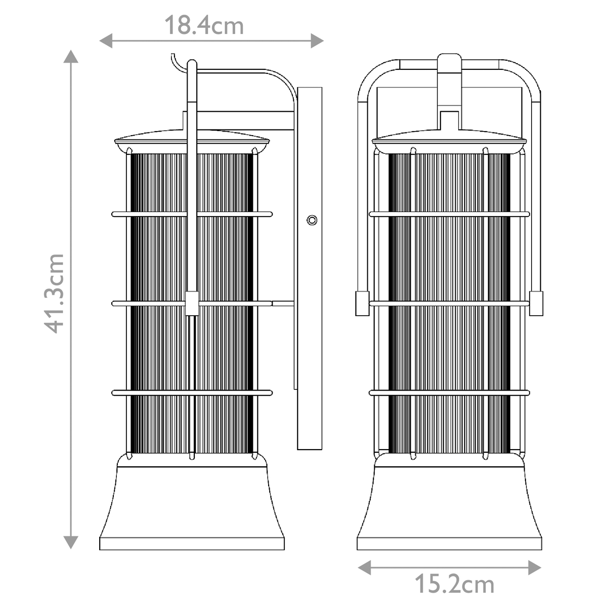 Настенный фонарь цилиндрической формы с рифленым стеклом в золотом каркасе на черном прямоугольном основании Eurofase в Твери