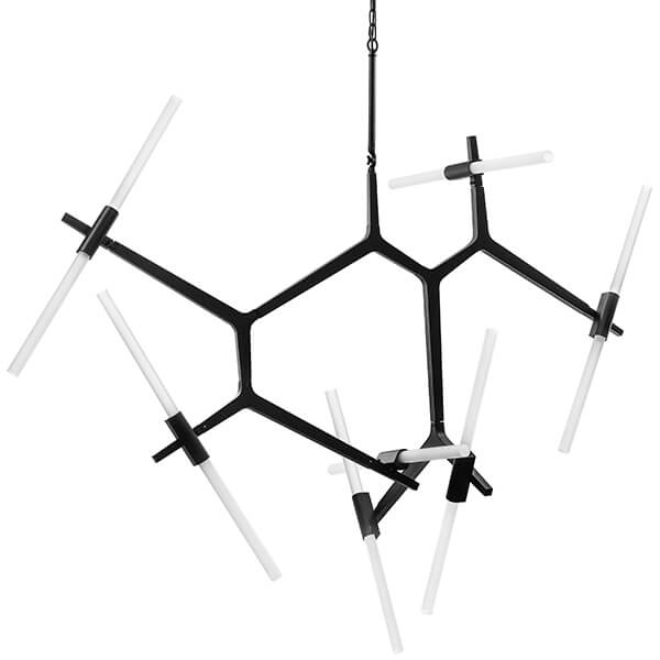 Люстра Агнес Chandelier Black 14 Белый Черный Люстра Агнес Chandelier Black 14 Белый Черный в Твери | Loft Concept