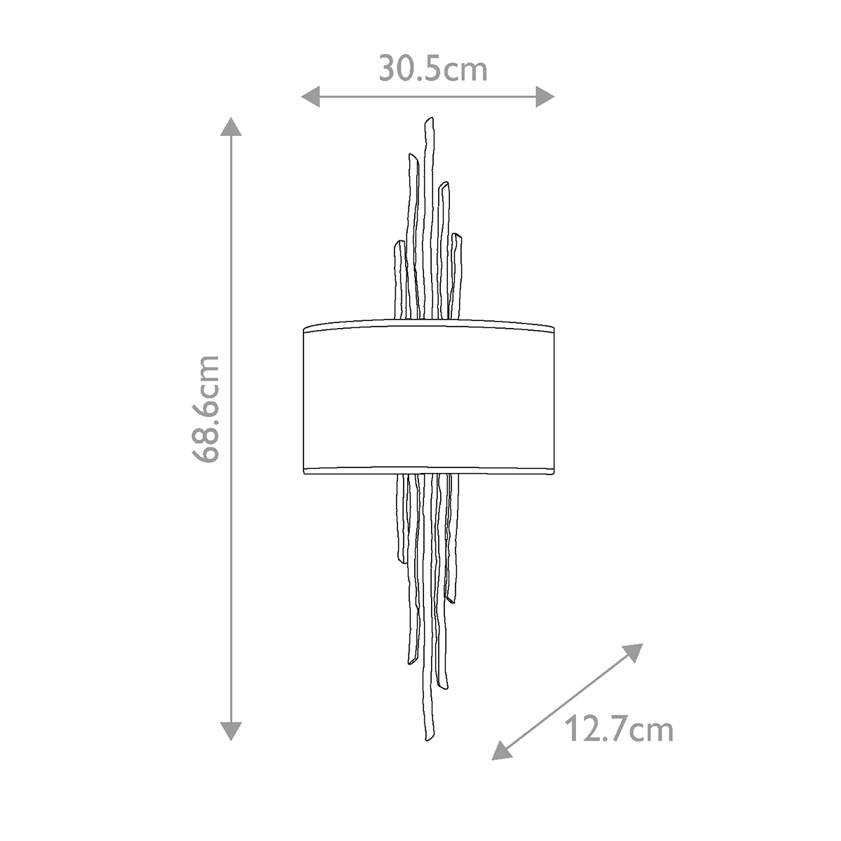 Бра с белым абажуром и элементами в виде натуральных веток Hinkley в Твери
