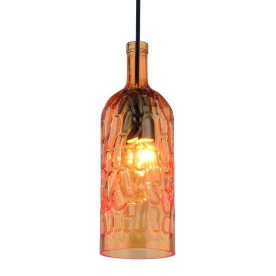 Подвесной светильник Geometry Glass Amber Bottle Pendant Янтарь (Amber) Подвесной светильник Geometry Glass Amber Bottle Pendant Янтарь (Amber) в Твери | Loft Concept