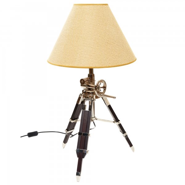 Настольная лампа Tripod Table Lamp Бежево-серый Коричневый Настольная лампа Tripod Table Lamp Бежево-серый Коричневый в Твери | Loft Concept