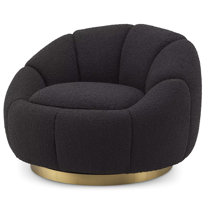 Кресло Eichholtz Swivel Chair Inger Black Черный Латунь Кресло Eichholtz Swivel Chair Inger Black Черный Латунь в Твери | Loft Concept