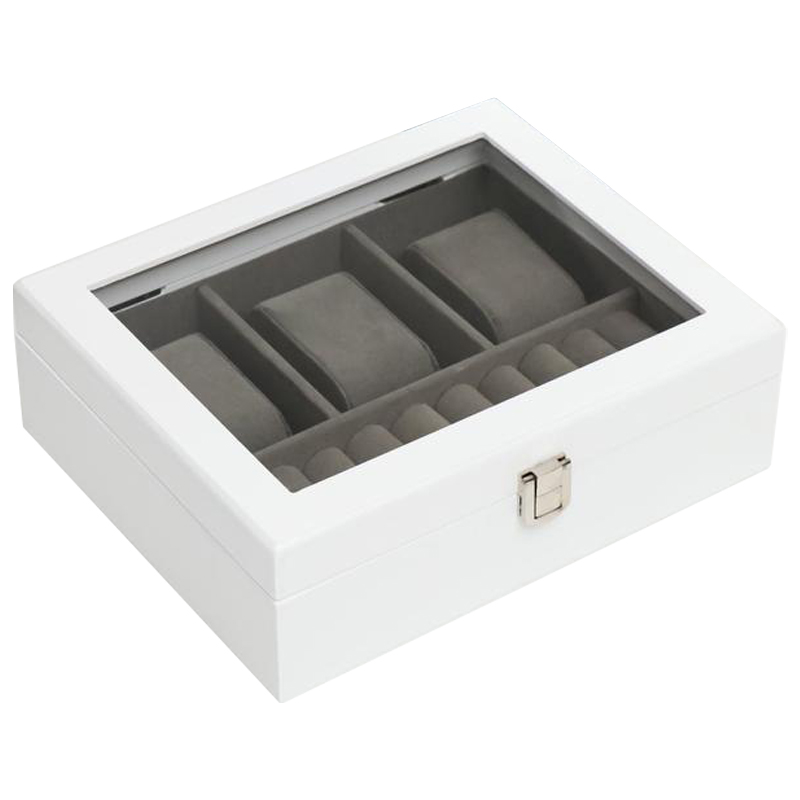 Шкатулка для часов Arianwen Watch Box Белый Серый Шкатулка для часов Arianwen Watch Box Белый Серый в Твери | Loft Concept