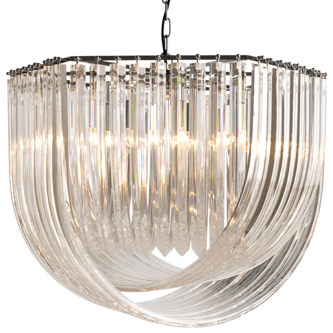 Люстра Chandelier Hyeres Никель Прозрачный (Transparent) Люстра Chandelier Hyeres Никель Прозрачный (Transparent) в Твери | Loft Concept