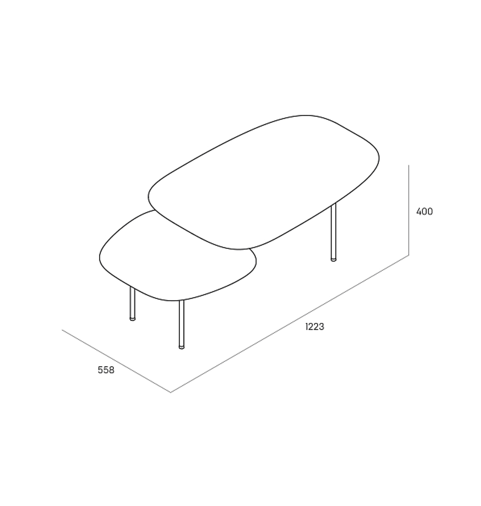 Step журнальный столик из натурального дуба и металла в Твери