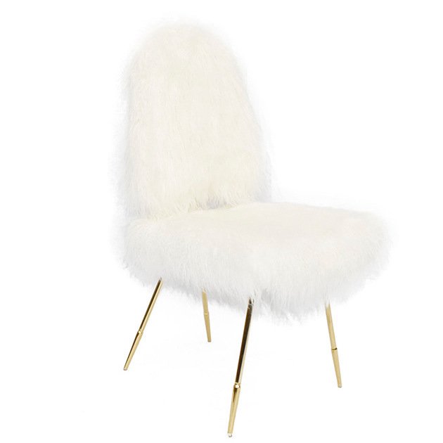 Стул Maxime Lounge Chair Белый Глянцевое золото Стул Maxime Lounge Chair Белый Глянцевое золото в Твери | Loft Concept