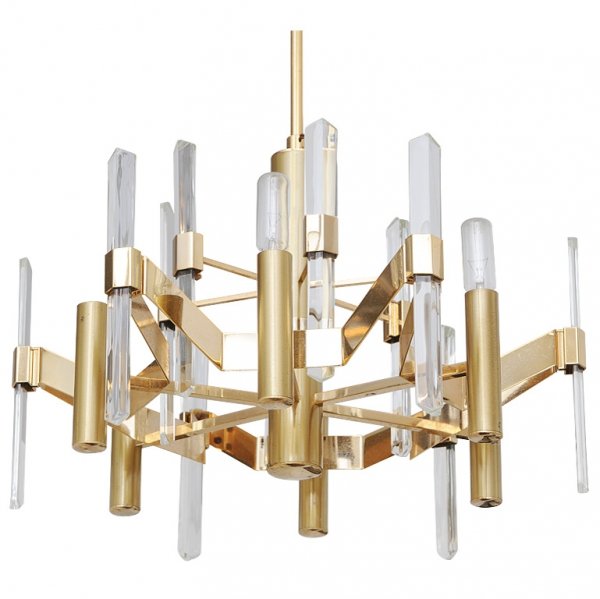 Люстра Gaetano Sciolari Chandelier Хром Золотой Черный Люстра Gaetano Sciolari Chandelier Хром Золотой Черный в Твери | Loft Concept