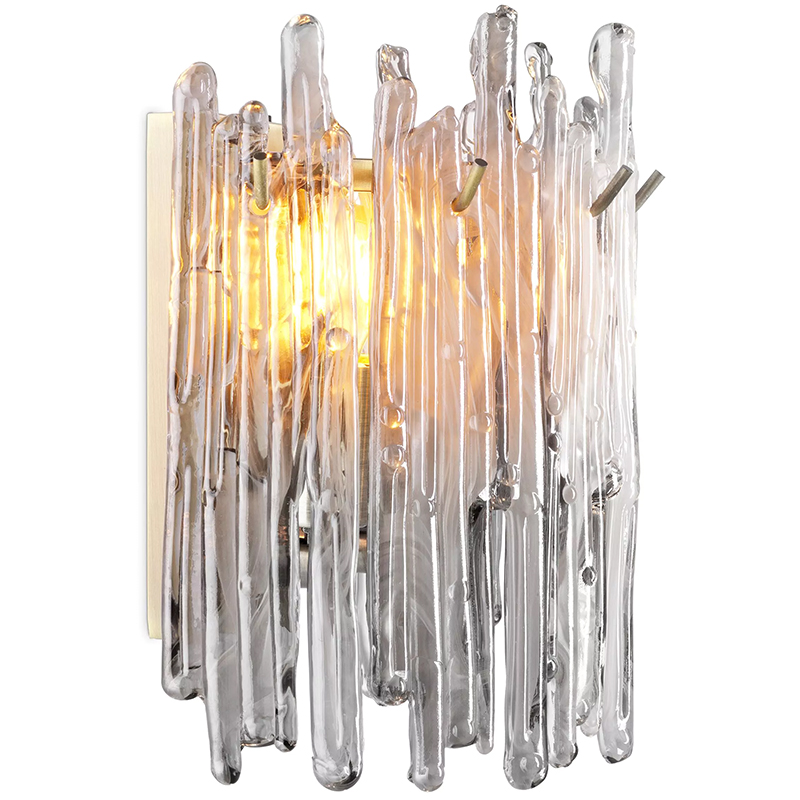 Бра Eichholtz Wall Lamp Saint Roch Single Латунь Прозрачное Стекло Серый Бра Eichholtz Wall Lamp Saint Roch Single Латунь Прозрачное Стекло Серый в Твери | Loft Concept