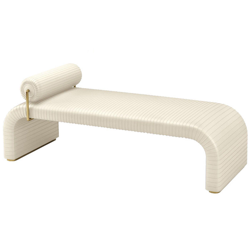 Кушетка California Milk Leather ivory ( слоновая кость ) Кушетка California Milk Leather ivory ( слоновая кость ) в Твери | Loft Concept