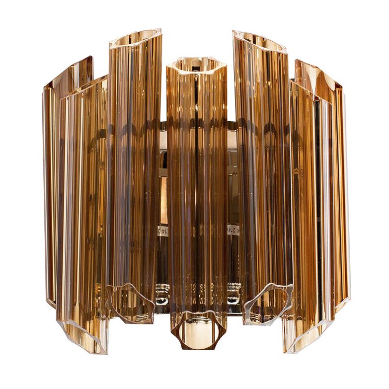 Бра Hexagon tube Bra Amber Хром Янтарь (Amber) Бра Hexagon tube Bra Amber Хром Янтарь (Amber) в Твери | Loft Concept