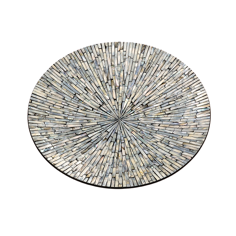 Поднос Nacre Tray Silver Черный Серебряный Поднос Nacre Tray Silver Черный Серебряный в Твери | Loft Concept
