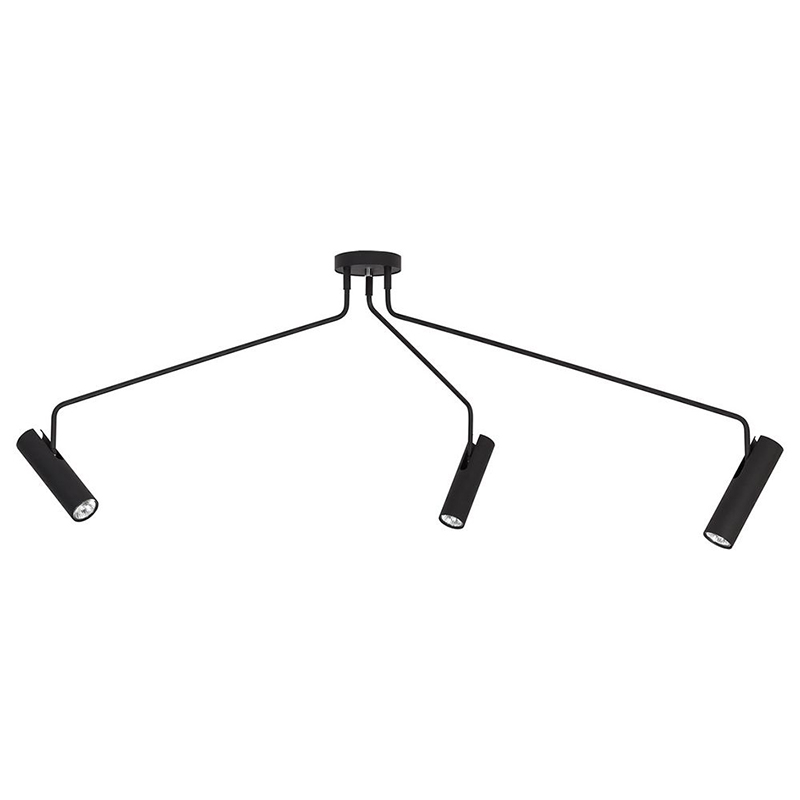 Потолочный светильник Tibo Branches Trumpet Tube black 3 Черный Потолочный светильник Tibo Branches Trumpet Tube black 3 Черный в Твери | Loft Concept