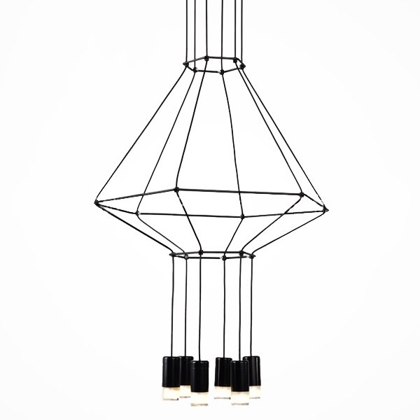 Vibia Wireflow Chandelier 0307 LED Suspension lam Черный Vibia Wireflow Chandelier 0307 LED Suspension lam Черный в Твери | Loft Concept