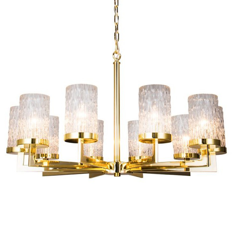 Люстра Estebe Glass Gold Chandelier 10 Прозрачный Золотой Люстра Estebe Glass Gold Chandelier 10 Прозрачный Золотой в Твери | Loft Concept
