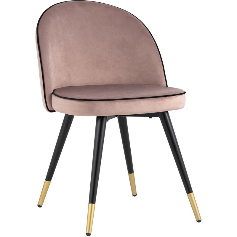 Стул Cooper Chair LUX Пепельно-Розовый Велюр Розовый пастельный Черный Стул Cooper Chair LUX Пепельно-Розовый Велюр Розовый пастельный Черный в Твери | Loft Concept