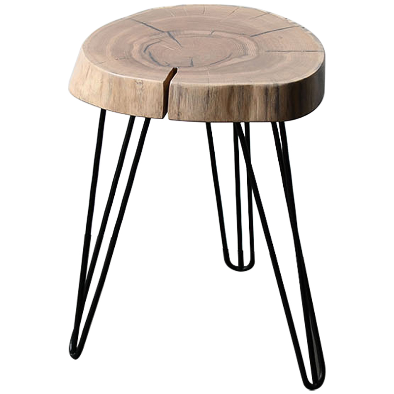 Приставной стол Aariz Industrial Metal Rust Side Table Древесина Черный Приставной стол Aariz Industrial Metal Rust Side Table Древесина Черный в Твери | Loft Concept
