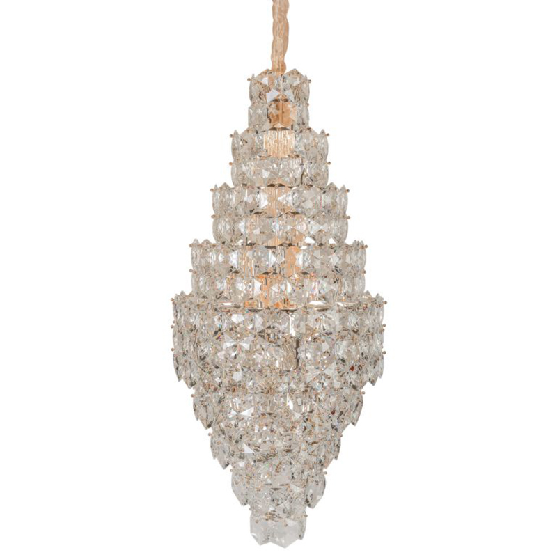 Люстра Tiers Crystal Light Chandelier 65 Золотой Прозрачное Стекло Люстра Tiers Crystal Light Chandelier 65 Золотой Прозрачное Стекло в Твери | Loft Concept