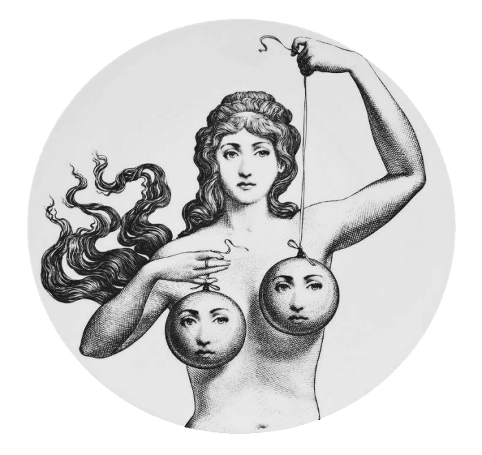 Декоративная тарелка Fornasetti 001 Черный Декоративная тарелка Fornasetti 001 Черный в Твери | Loft Concept