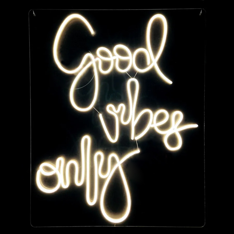 Неоновая настенная лампа Good Vibes Only Neon Wall Lamp Прозрачный Желтый Неоновая настенная лампа Good Vibes Only Neon Wall Lamp Прозрачный Желтый в Твери | Loft Concept