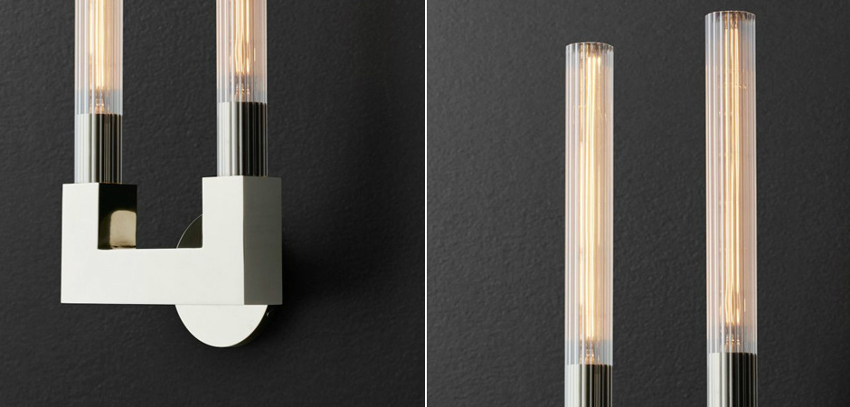 Бра RH CANNELLE wall lamp DOUBLE Sconces Chrome Бра RH CANNELLE wall lamp DOUBLE Sconces Chrome - Loft-Concept в Твери