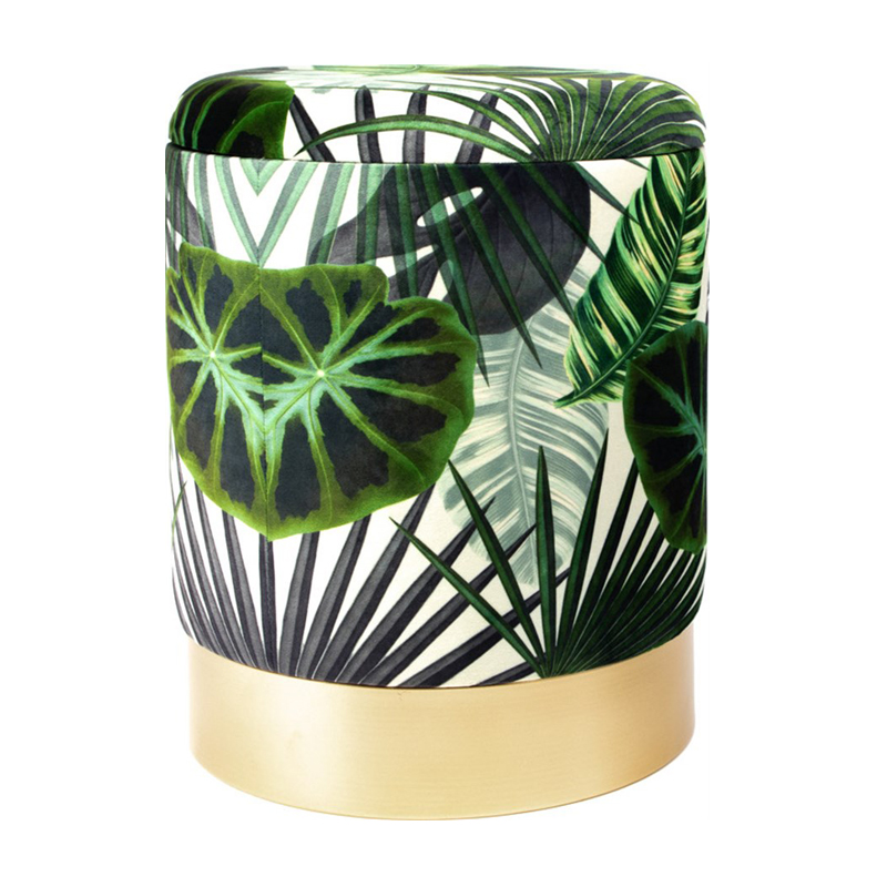 Пуф PUF tropical Золотой Зеленый Белый Пуф PUF tropical Золотой Зеленый Белый в Твери | Loft Concept