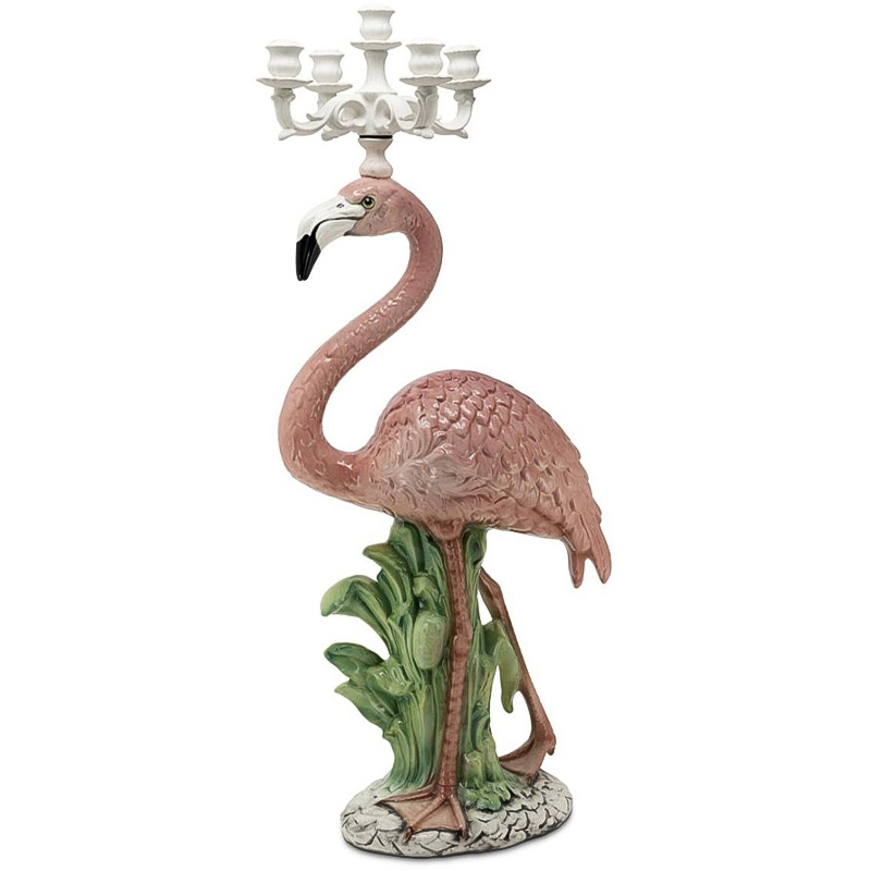 Подсвечник Candleholder Flamingo Bisc Розовый Зеленый Белый Подсвечник Candleholder Flamingo Bisc Розовый Зеленый Белый в Твери | Loft Concept