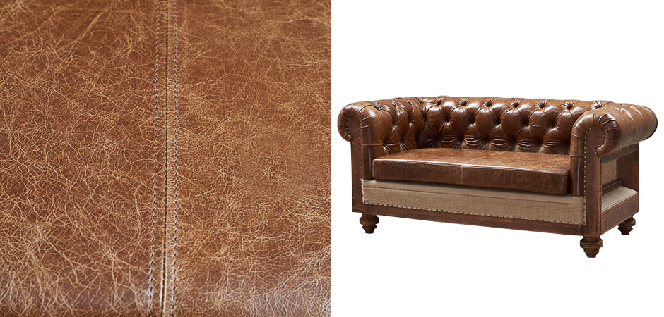 Диван Deconstructed Chesterfield Sofa double Brown leather Диван Deconstructed Chesterfield Sofa double Brown leather - Loft-Concept в Твери