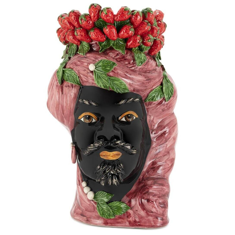 Ваза VASE STRAWBERRIES HEAD MAN BIG Red Бургундский красный Ваза VASE STRAWBERRIES HEAD MAN BIG Red Бургундский красный в Твери | Loft Concept