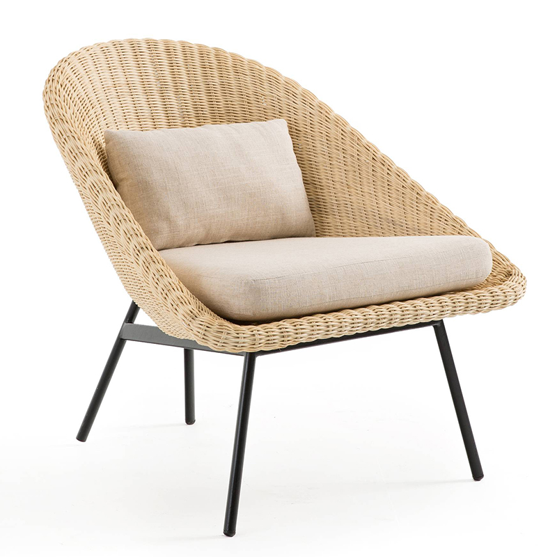Кресло Marcu Wicker Chair Бежевый Черный Кресло Marcu Wicker Chair Бежевый Черный в Твери | Loft Concept