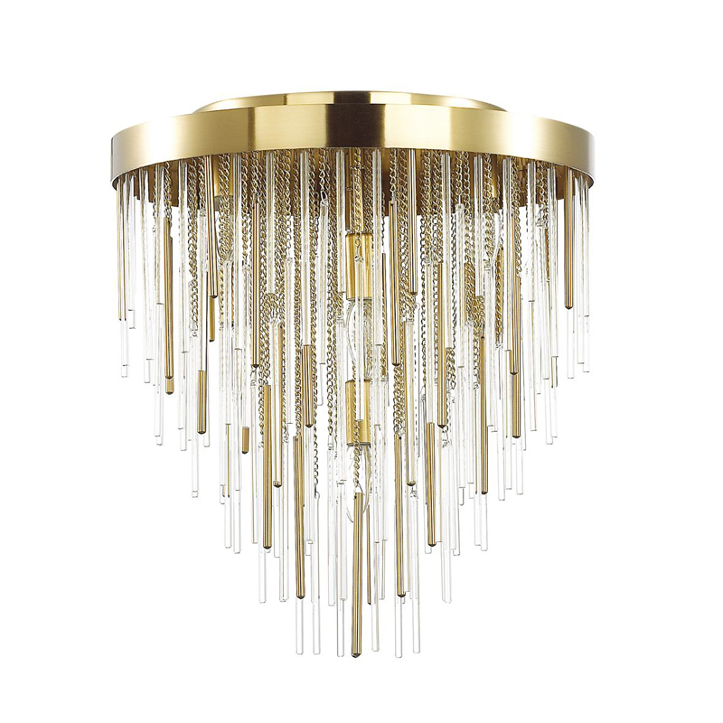 Потолочный светильник Luxury Gold & Glass Stripes Золотой Потолочный светильник Luxury Gold & Glass Stripes Золотой в Твери | Loft Concept