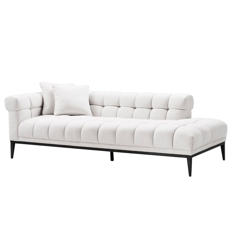 Кушетка Eichholtz Lounge Sofa Aurelio Left Белый Черный Кушетка Eichholtz Lounge Sofa Aurelio Left Белый Черный в Твери | Loft Concept