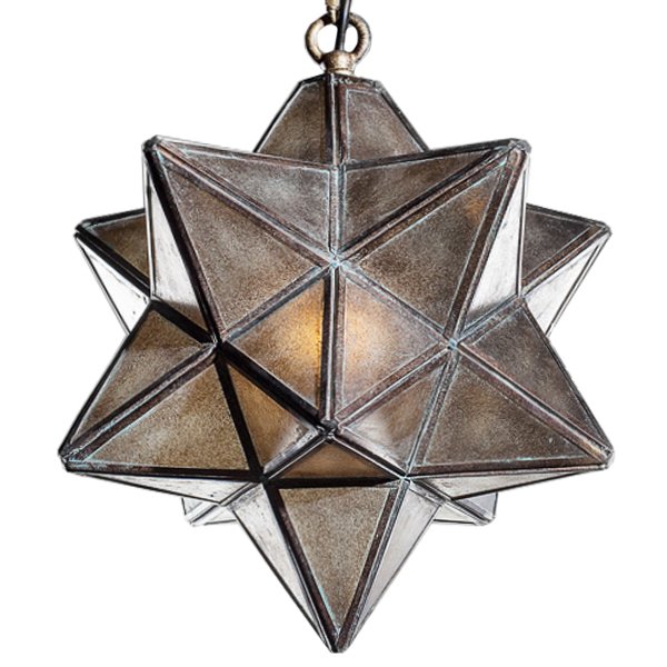 Подвесной светильник Star frosted glass Металлик винтаж Подвесной светильник Star frosted glass Металлик винтаж в Твери | Loft Concept