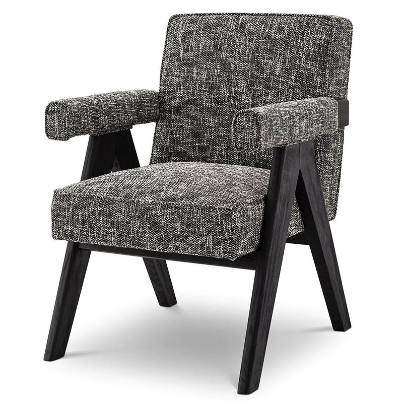 Стул Eichholtz Dining Chair Greta Черный Черный Черно-белый Стул Eichholtz Dining Chair Greta Черный Черный Черно-белый в Твери | Loft Concept